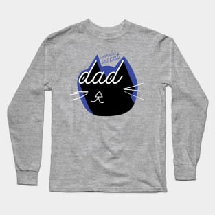 World's Best Cat Dad | Cool Vintage Text and Drawing Long Sleeve T-Shirt